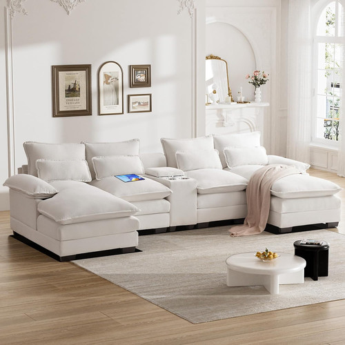 124 shaped cloud couch - u,