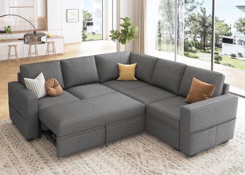 Honbay sectional sleeper sofa - honbay,